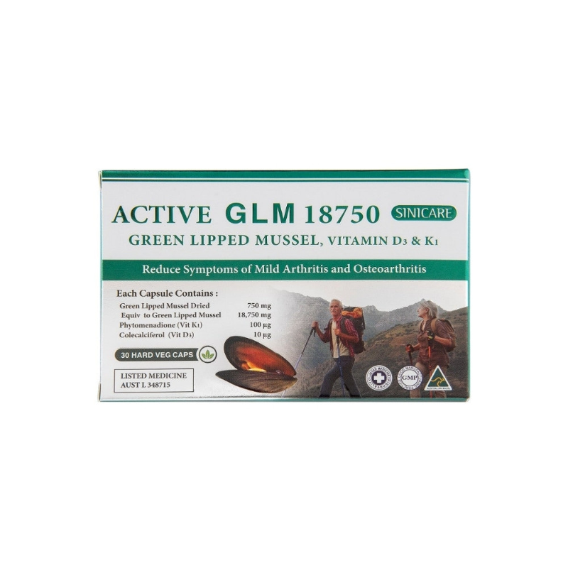 시니케어 엑티브 GLM 18750 초록홍합 초록잎홍합 비타민 D3 &amp; K1 180정
